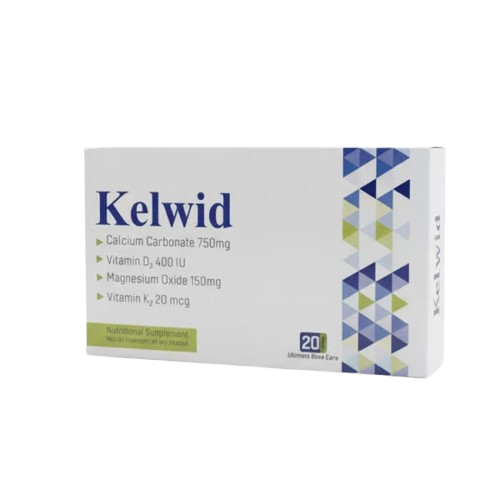 Kelwid Tablets – Calcium, Vitamin D3, Magnesium & K2 for Bone Strength & Active Health