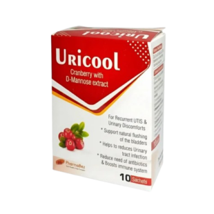 URICOOL Sachets – Cranberry & D-Mannose Supplement for Urinary Tract Health & UTI Relief